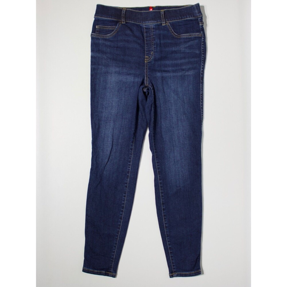 Spanx High Waist Denim Jeans Skinny Jegging Dark Wash Stretch Women Size M (J2)
